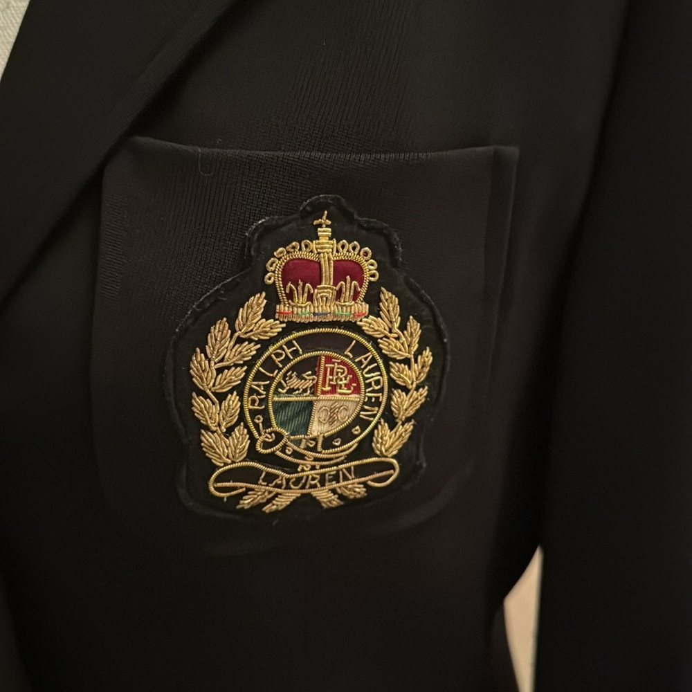 Black wool fitted blazer - Picture 3 of 6